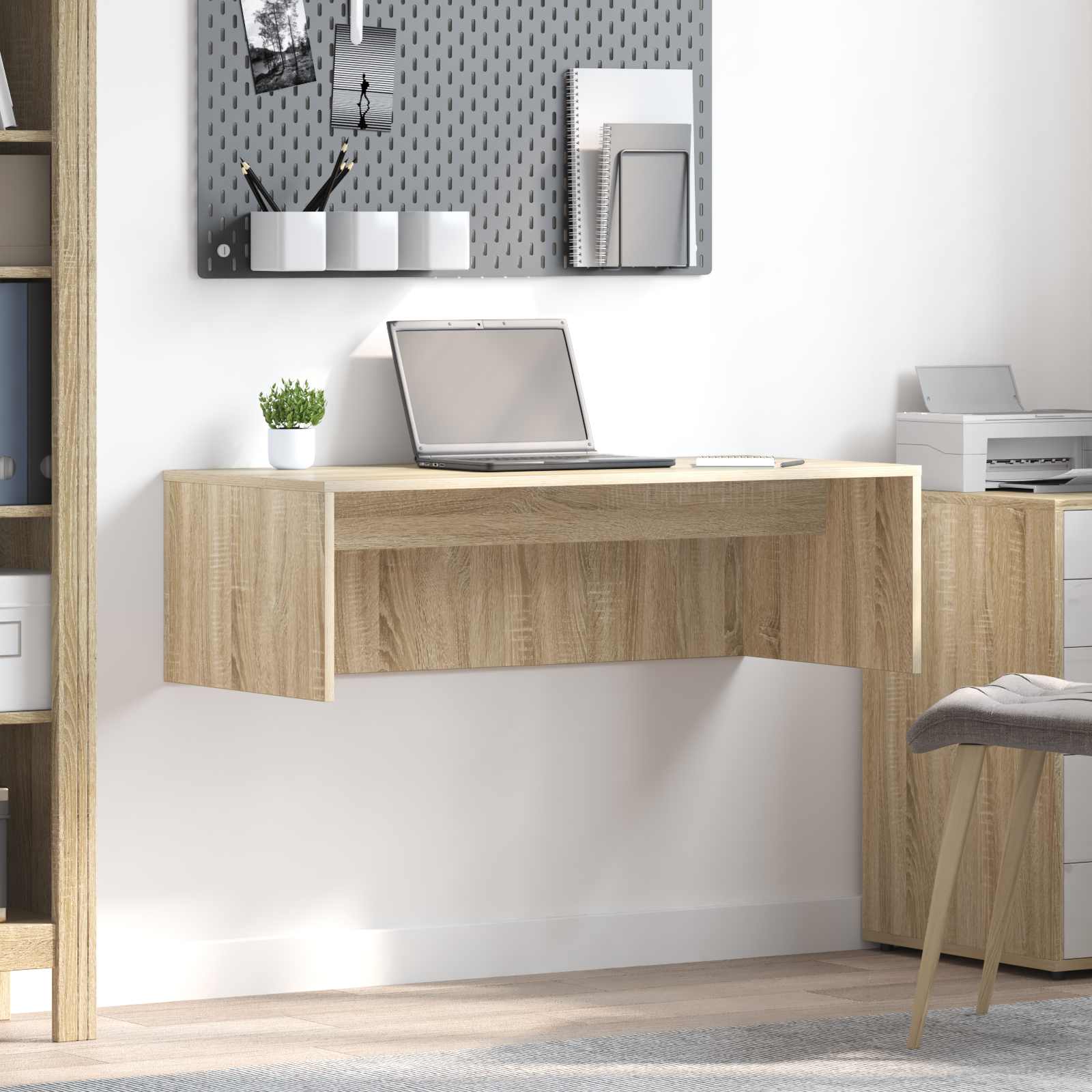 Scrivania a parete Rovere Sonoma 100 x 45 x 30 cm