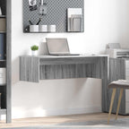 Scrivania a parete Grigio Sonoma 100 x 45 x 30 cm