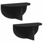 Scaffale da parete 2 pcs Nero 38 x 19 x 19 cm Legno multistrato