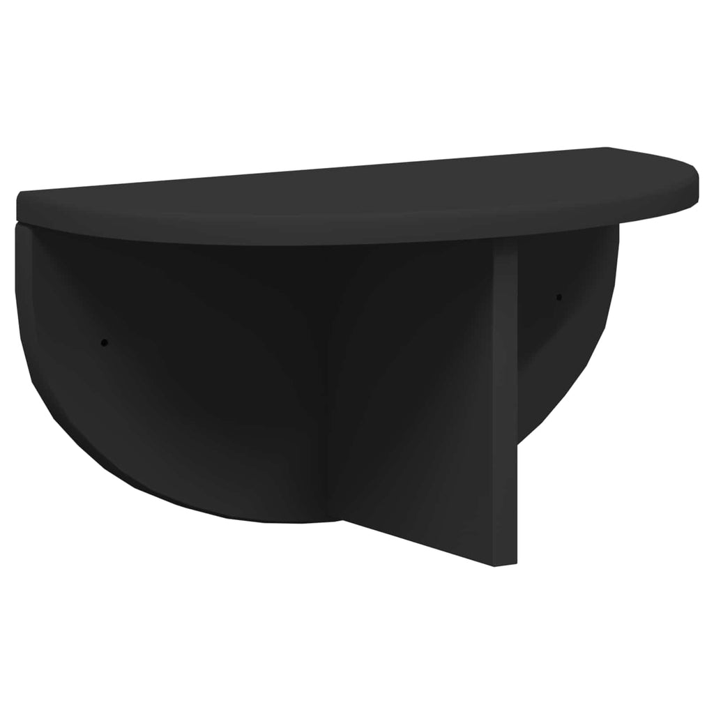 Scaffale da parete 2 pcs Nero 38 x 19 x 19 cm Legno multistrato