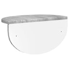 Scaffale da parete 2 pcs Grigio cemento 38 x 19 x 19 cm