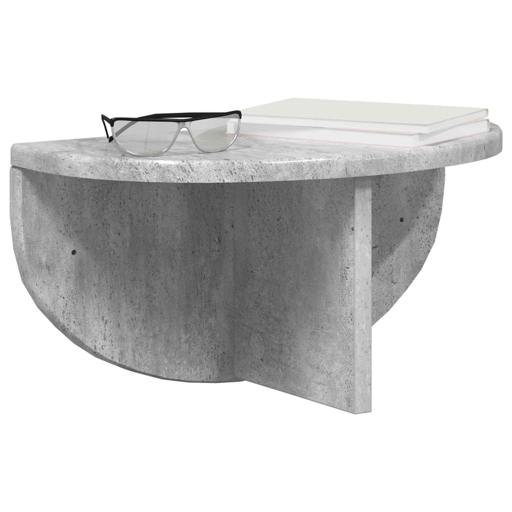 Scaffale da parete 2 pcs Grigio cemento 38 x 19 x 19 cm