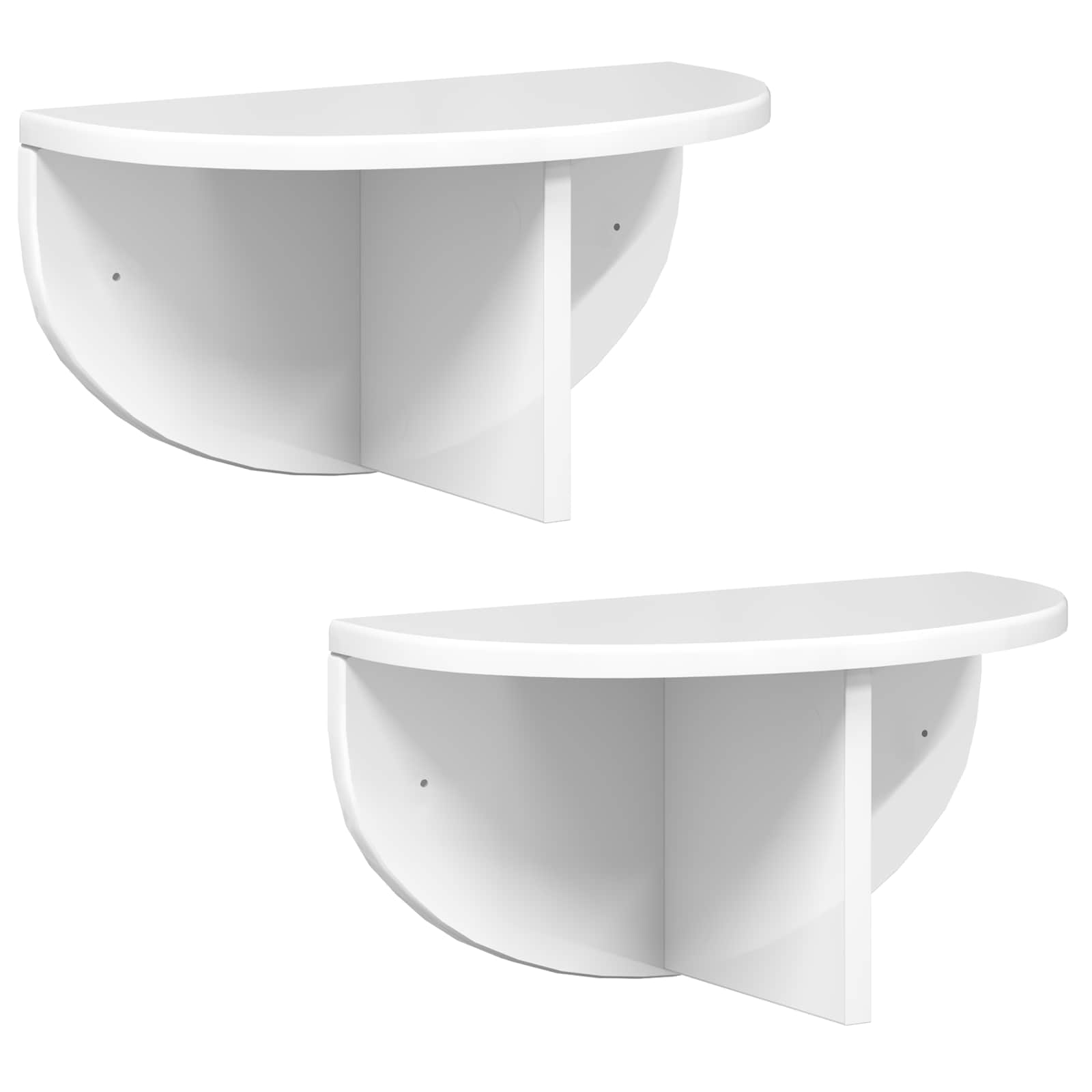 Scaffale da parete 2 pcs Bianco Lucido 38 x 19 x 19 cm