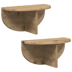 Scaffale da parete 2 pcs Rovere artigianale 38 x 19 x 19 cm