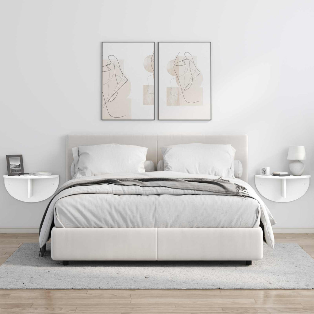 Scaffale da parete 2 pcs Bianco 48 x 24 x 24 cm