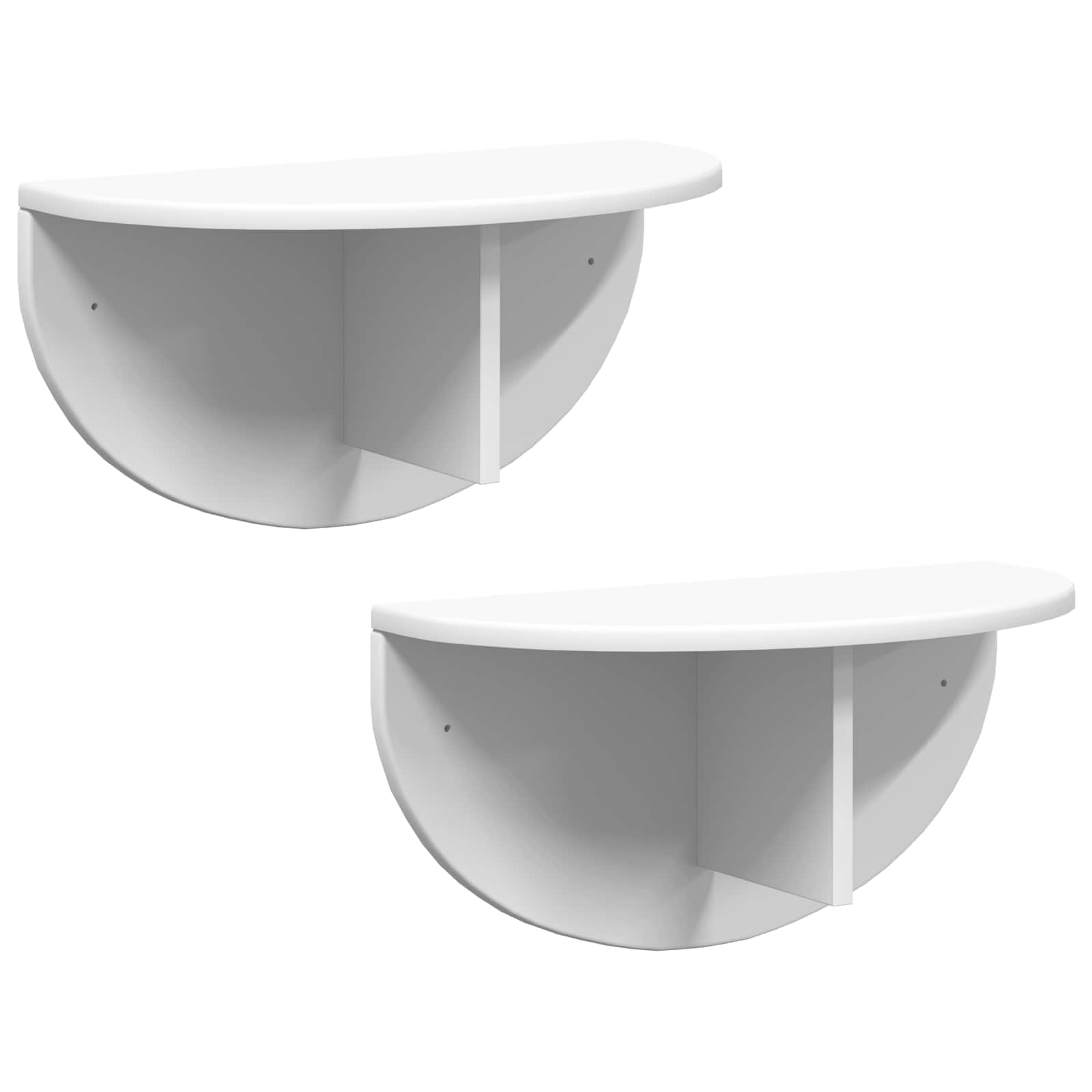 Scaffale da parete 2 pcs Bianco 48 x 24 x 24 cm