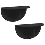 Scaffale da parete 2 pcs Nero 48 x 24 x 24 cm Legno multistrato