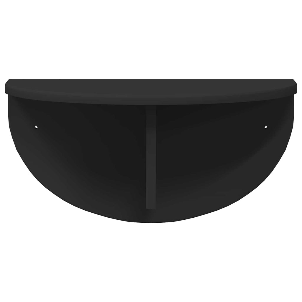 Scaffale da parete 2 pcs Nero 48 x 24 x 24 cm Legno multistrato