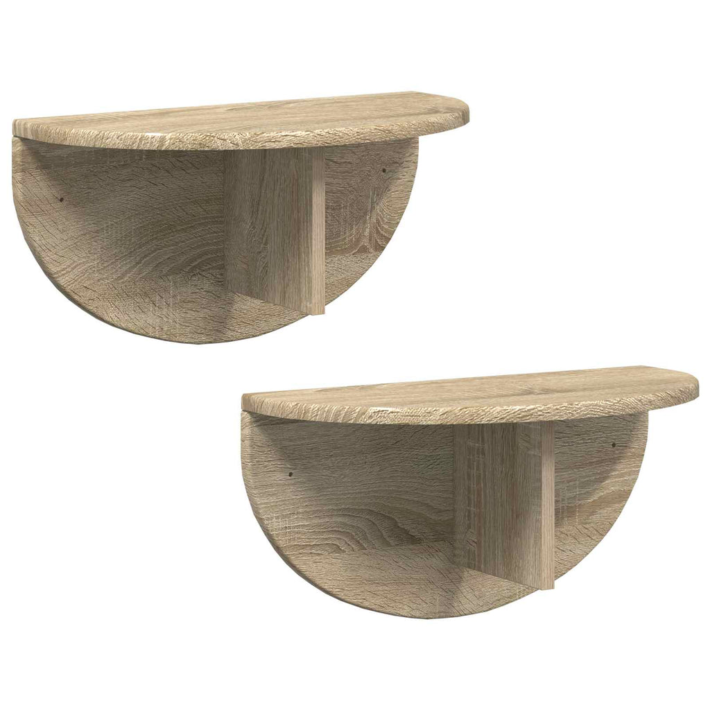 Scaffale da parete 2 pcs Rovere Sonoma 48 x 24 x 24 cm