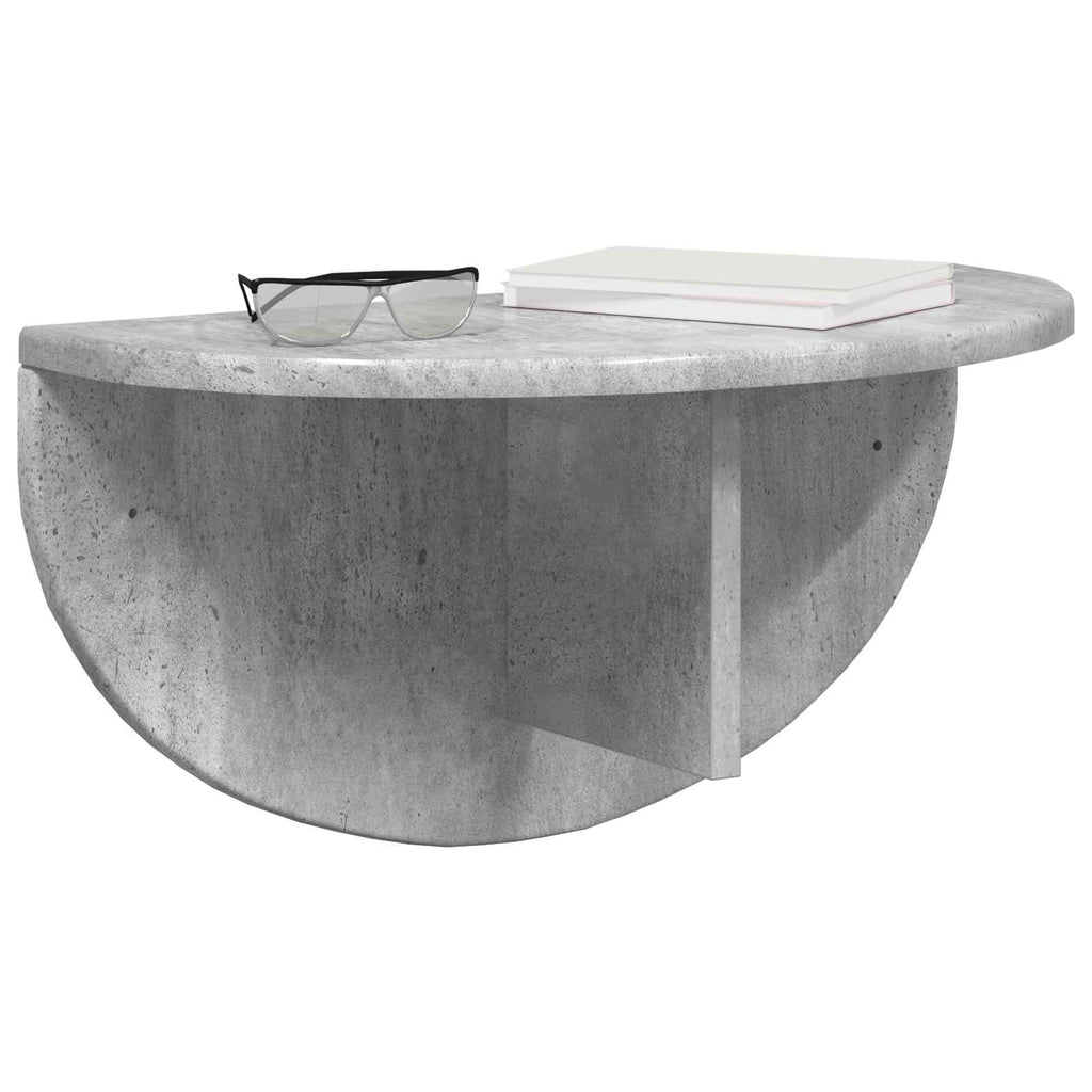 Scaffale da parete 2 pcs Grigio cemento 48 x 24 x 24 cm