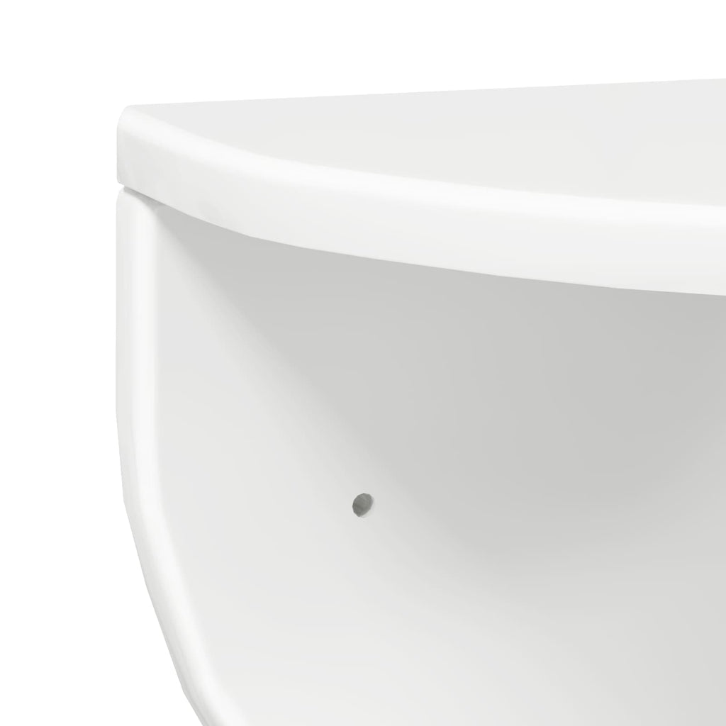 Scaffale da parete 2 pcs Bianco Lucido 48 x 24 x 24 cm