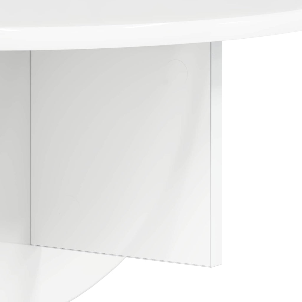 Scaffale da parete 2 pcs Bianco Lucido 48 x 24 x 24 cm