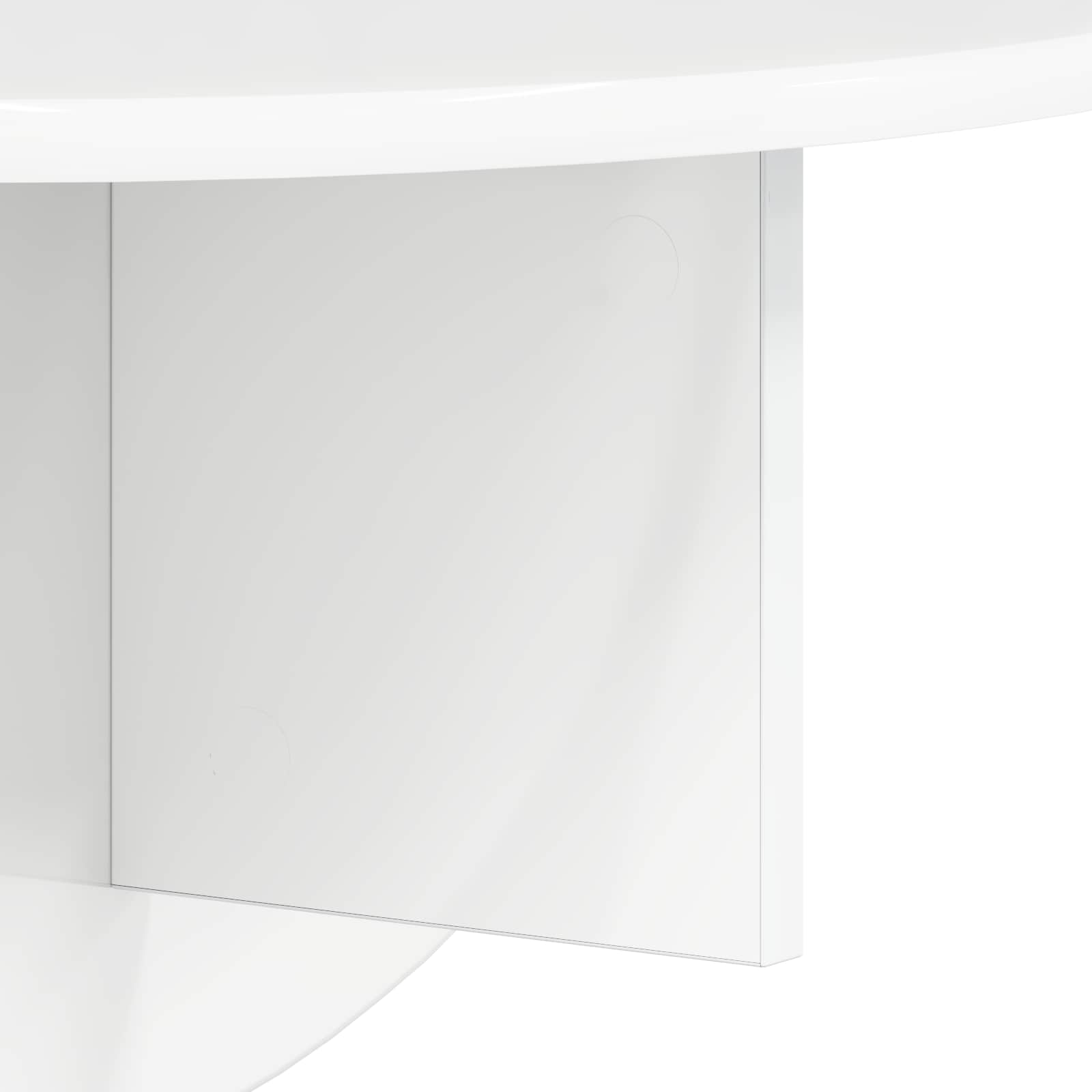 Scaffale da parete 2 pcs Bianco Lucido 48 x 24 x 24 cm