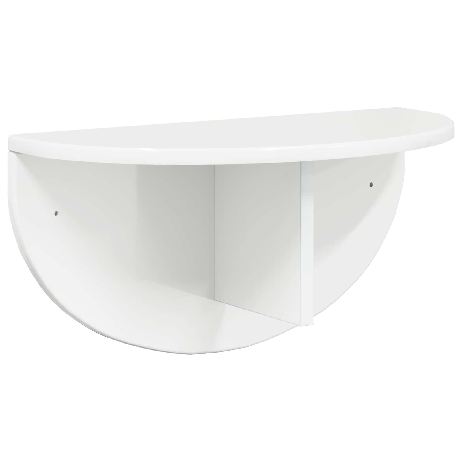 Scaffale da parete 2 pcs Bianco Lucido 48 x 24 x 24 cm