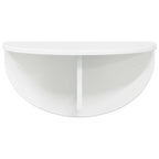 Scaffale da parete 2 pcs Bianco Lucido 48 x 24 x 24 cm