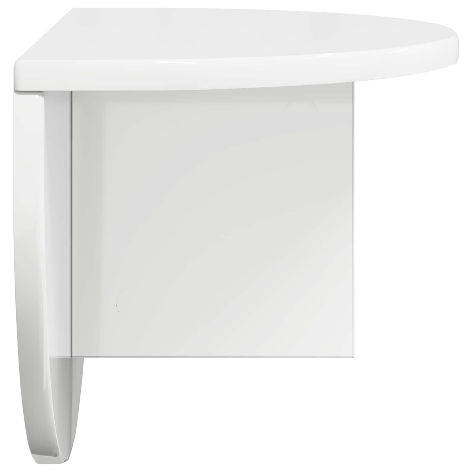 Scaffale da parete 2 pcs Bianco Lucido 48 x 24 x 24 cm
