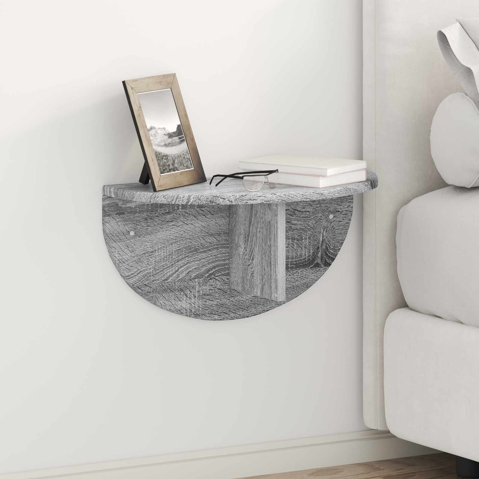 Scaffale da parete 2 pcs Grigio Sonoma 48 x 24 x 24 cm