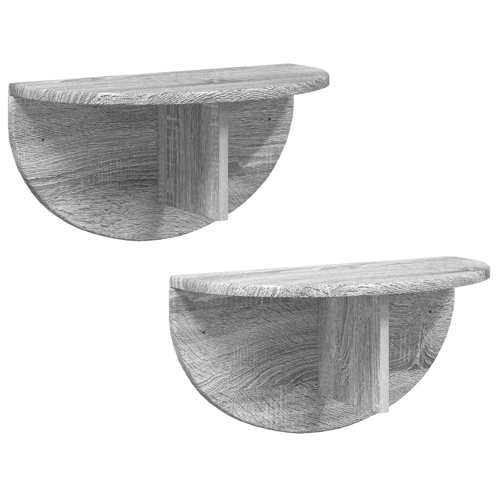 Scaffale da parete 2 pcs Grigio Sonoma 48 x 24 x 24 cm