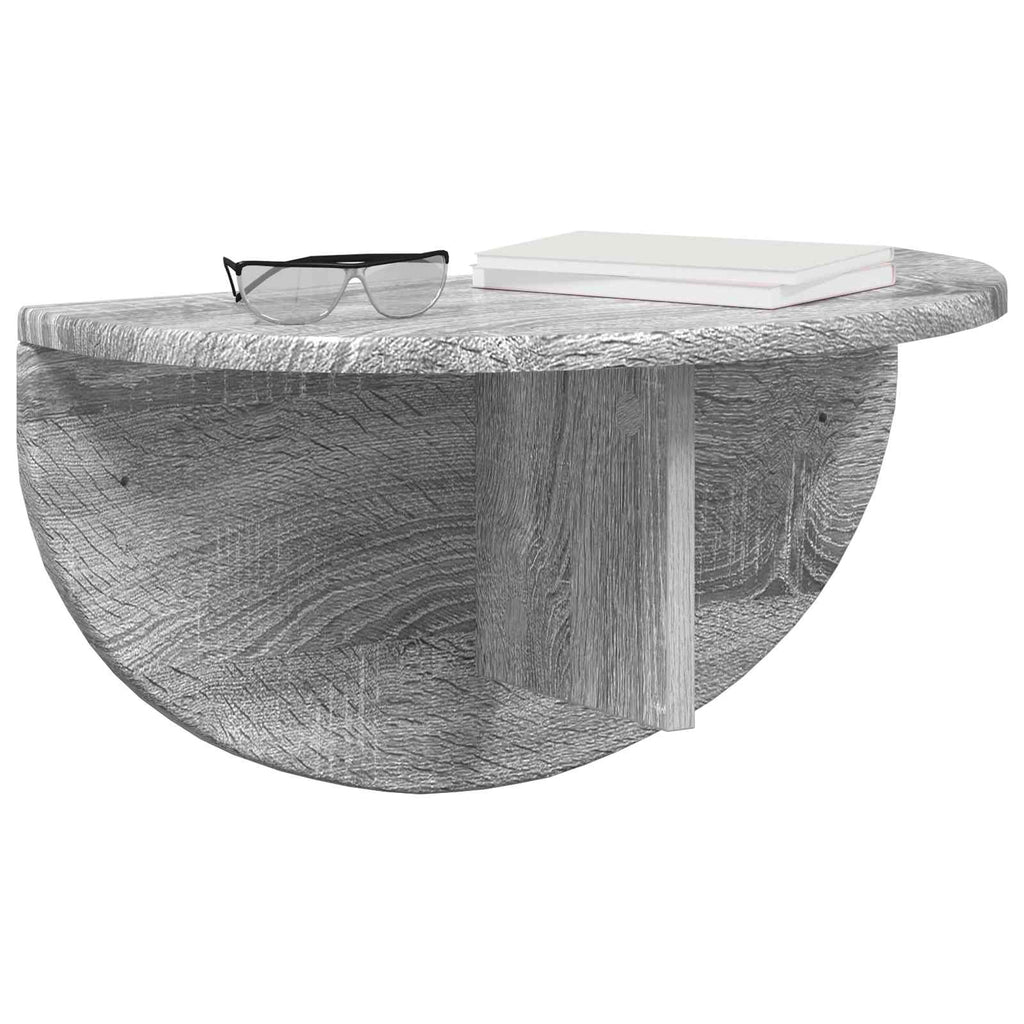 Scaffale da parete 2 pcs Grigio Sonoma 48 x 24 x 24 cm