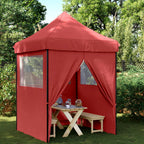 Tenda Party Borgogna 200 x 200 x 306 cm Tessuto Oxford
