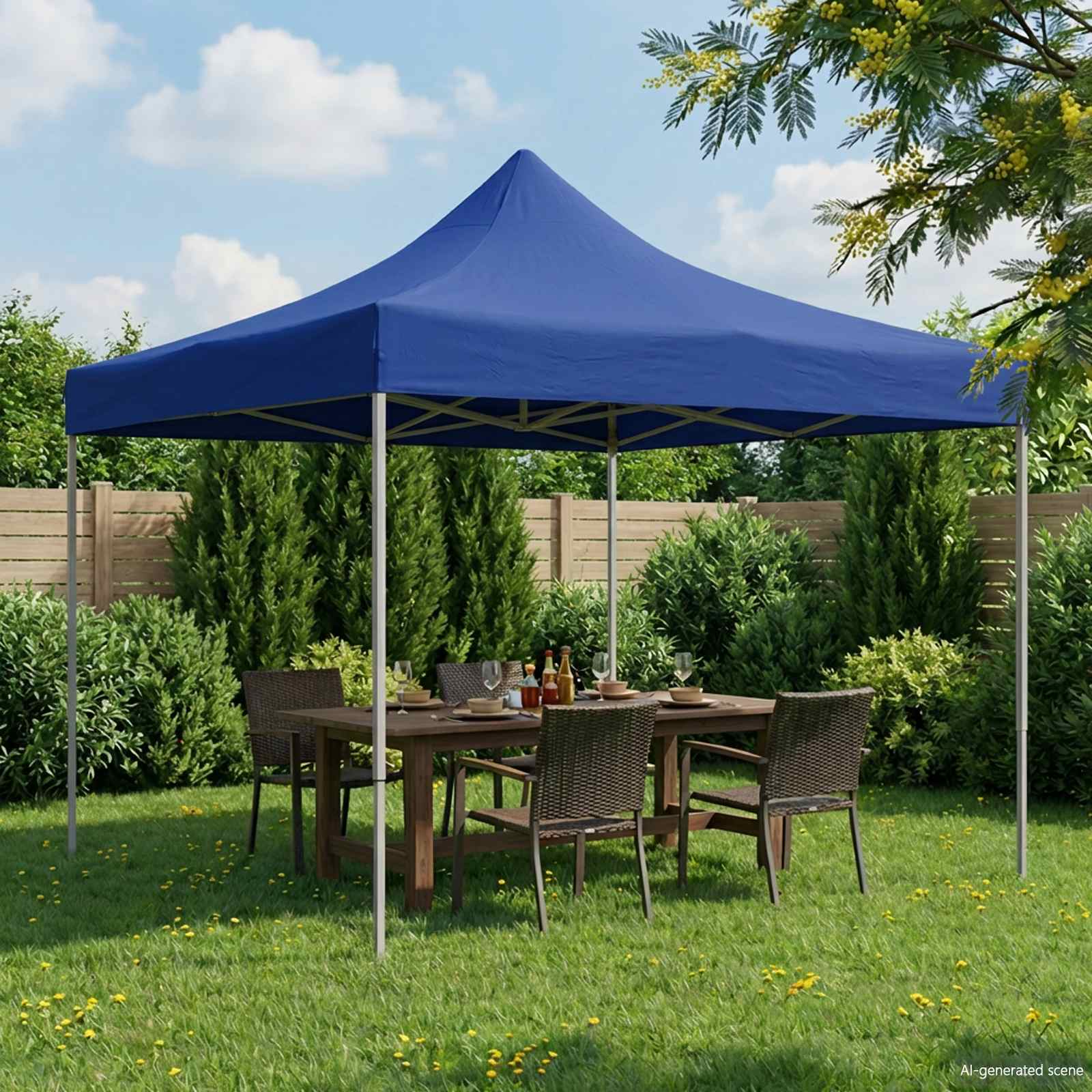 Tenda Party Blu 291 x 291 x 315 cm Tessuto Oxford