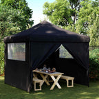 Tenda Party Nero 292 x 292 x 315 cm Tessuto Oxford