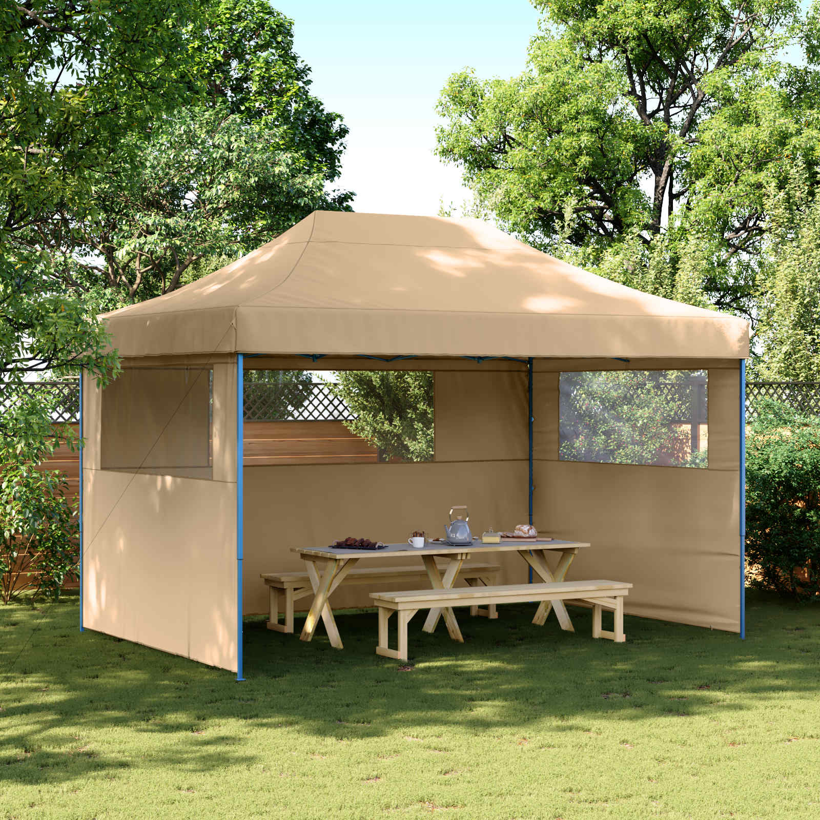 Tenda Party Beige 279 x 410 x 315 cm Tessuto Oxford