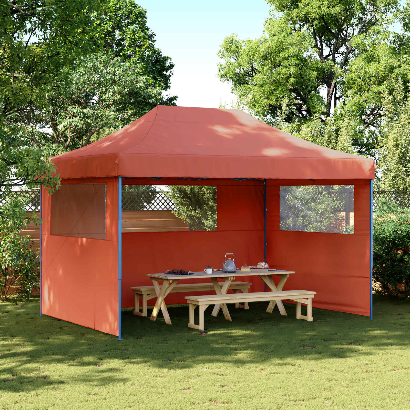 Tenda Party Terracotta 279 x 410 x 315 cm Tessuto Oxford