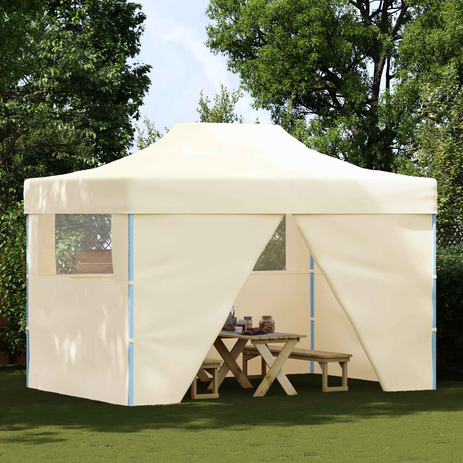 Tenda Party Crema 280 x 410 x 315 cm Tessuto Oxford
