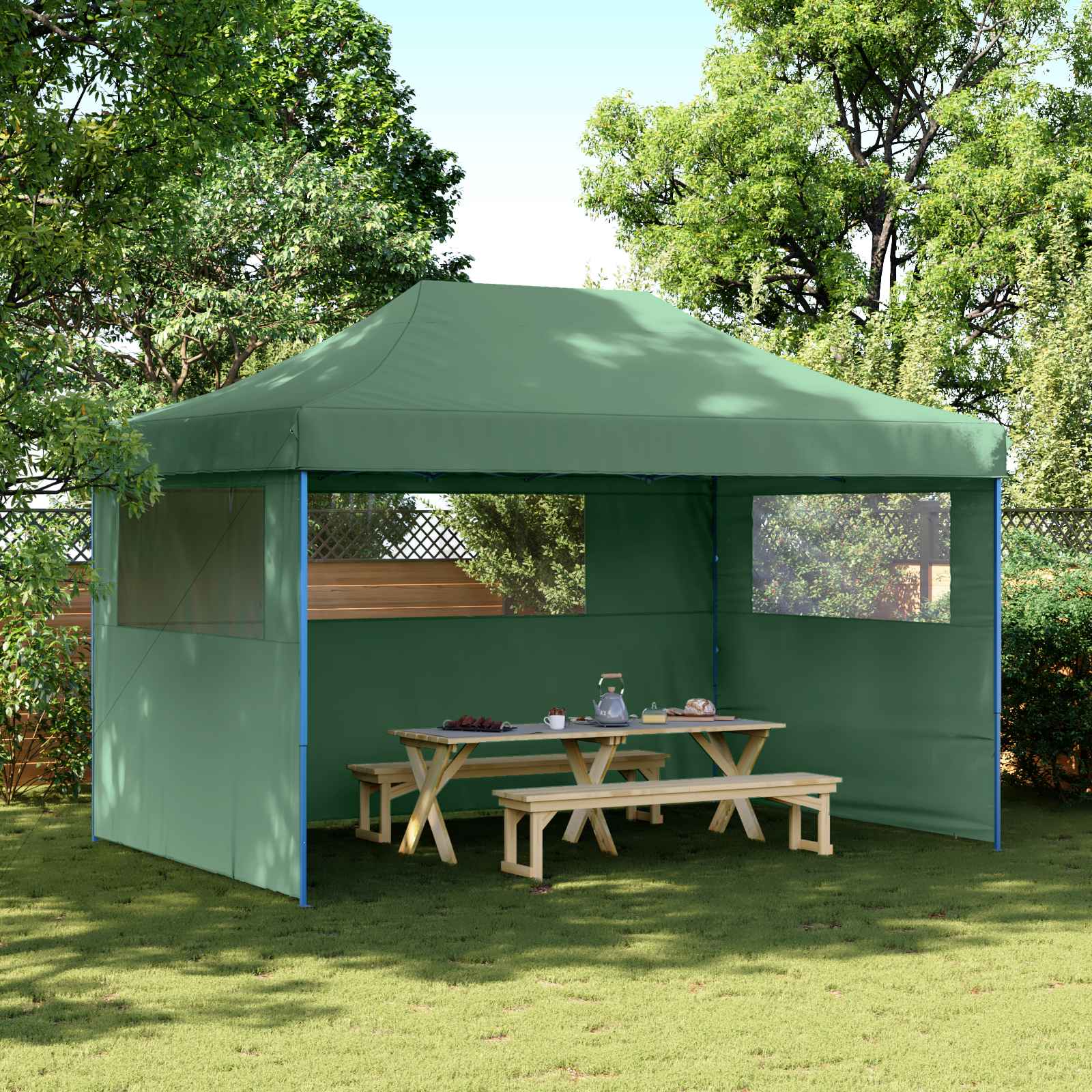 Tenda Party Verde 292 x 440 x 315 cm Tessuto Oxford