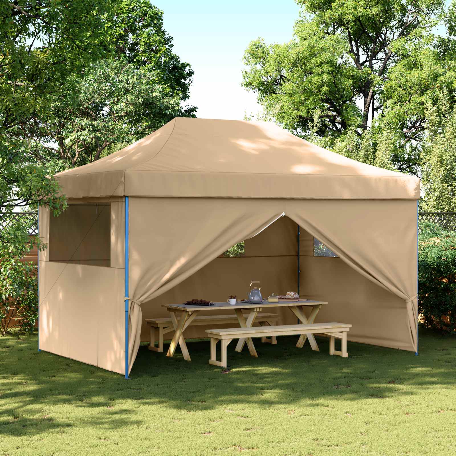 Tenda Party Beige 292 x 440 x 315 cm Tessuto Oxford