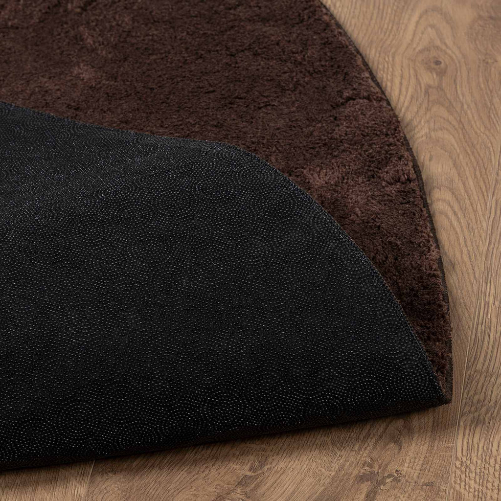 Tappeto a pelo medio, morbido e lavabile HUARTE Marrone Ø 80 CM