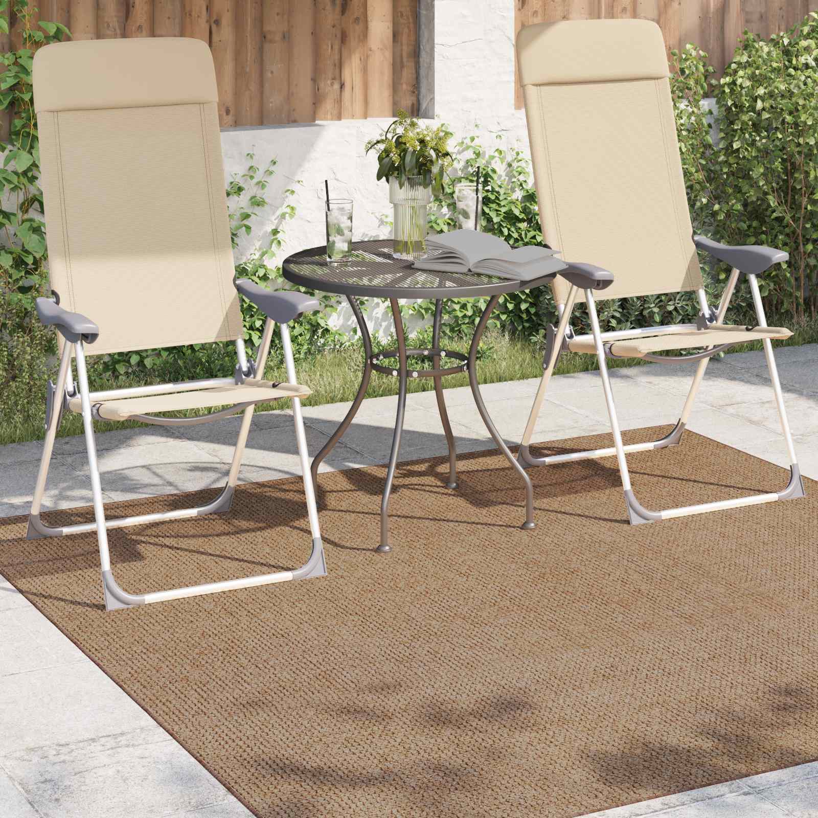 Tappeti per area Quadrato AGIRA Naturale 120 x 120 cm