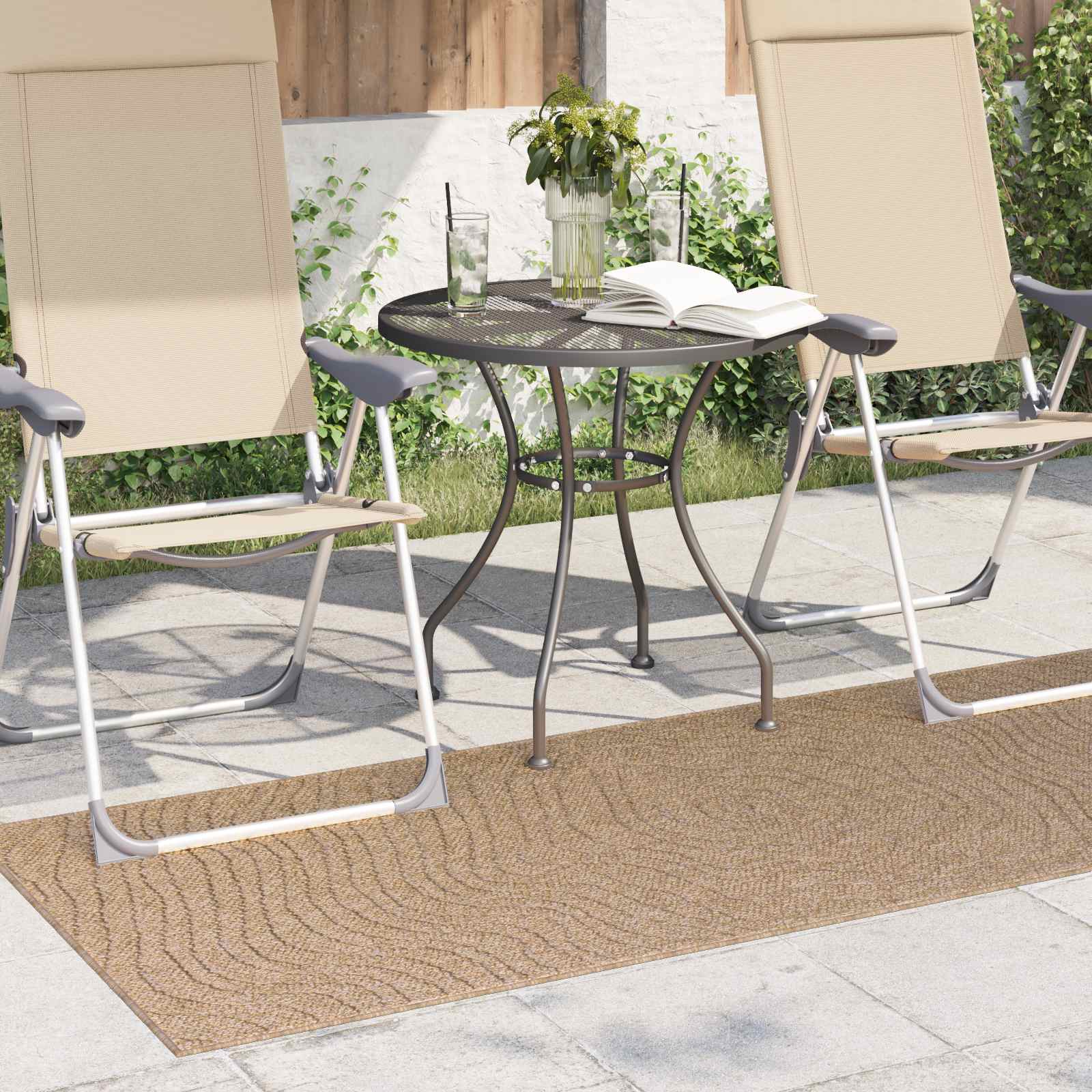 Tappeti per area Moiré AGIRA Naturale 200 x 80 cm Poliestere