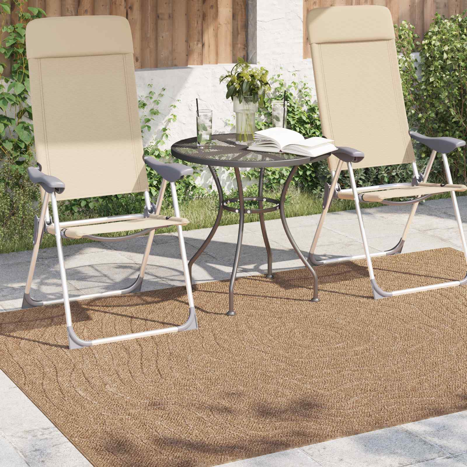 Tappeti per area Moiré AGIRA Naturale 200 x 140 cm Poliestere