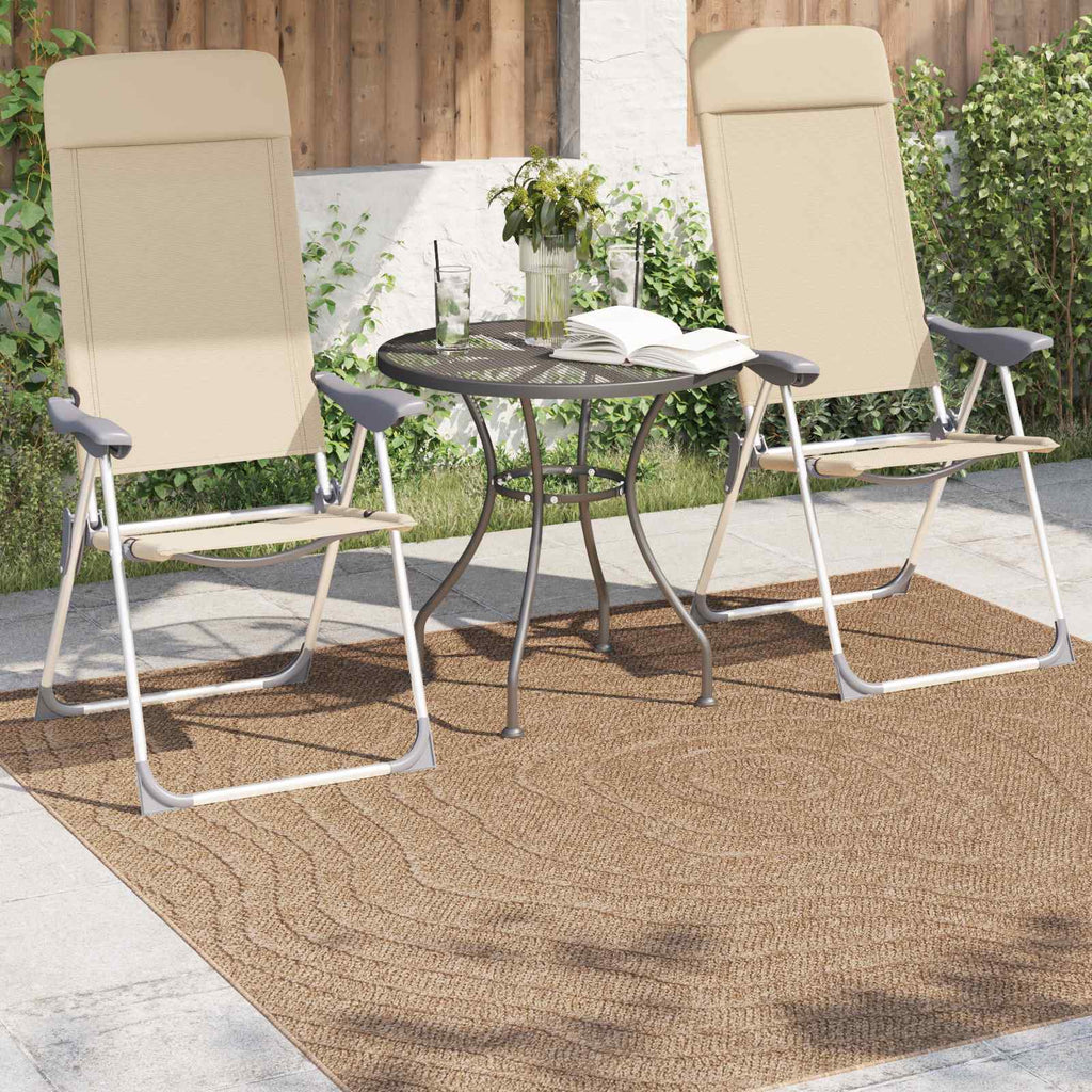 Tappeti per area Moiré AGIRA Naturale 200 x 200 cm Poliestere