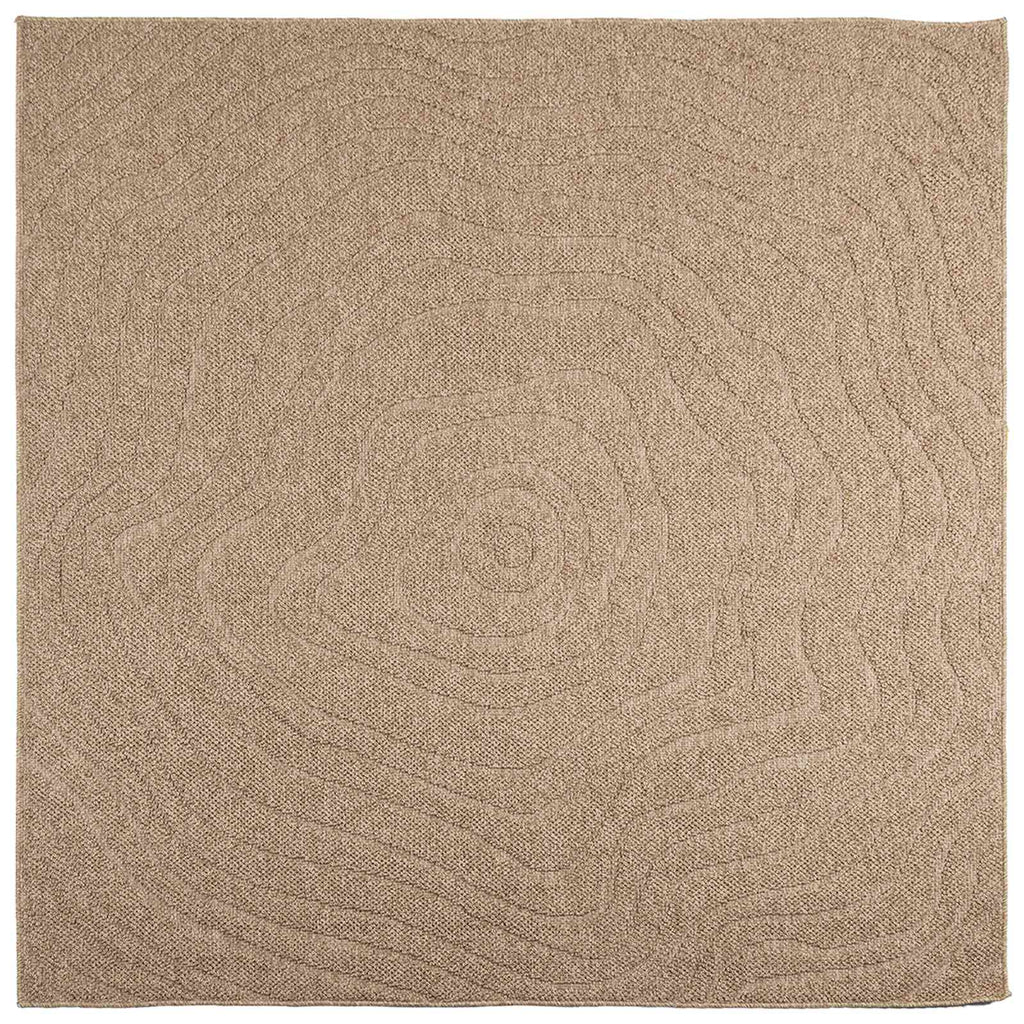Tappeti per area Moiré AGIRA Naturale 240 x 240 cm Poliestere