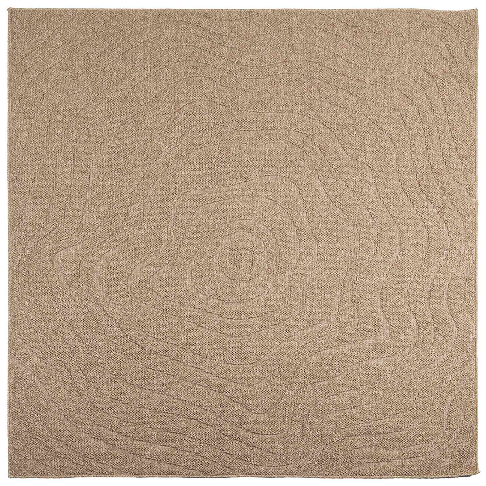 Tappeti per area Moiré AGIRA Naturale 240 x 240 cm Poliestere