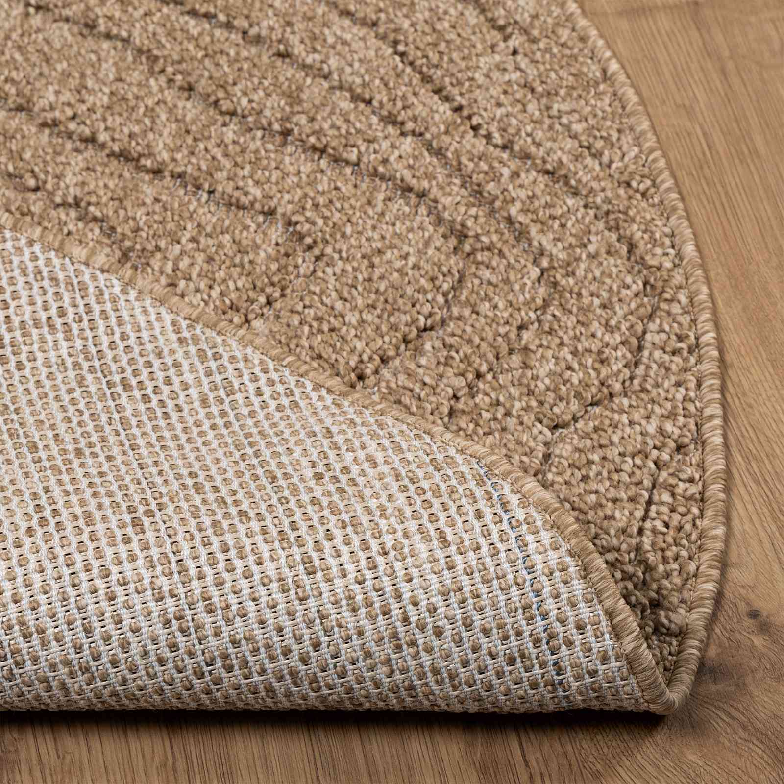 Tappeti per area Moiré Rotondo AGIRA Naturale Ø 120 CM