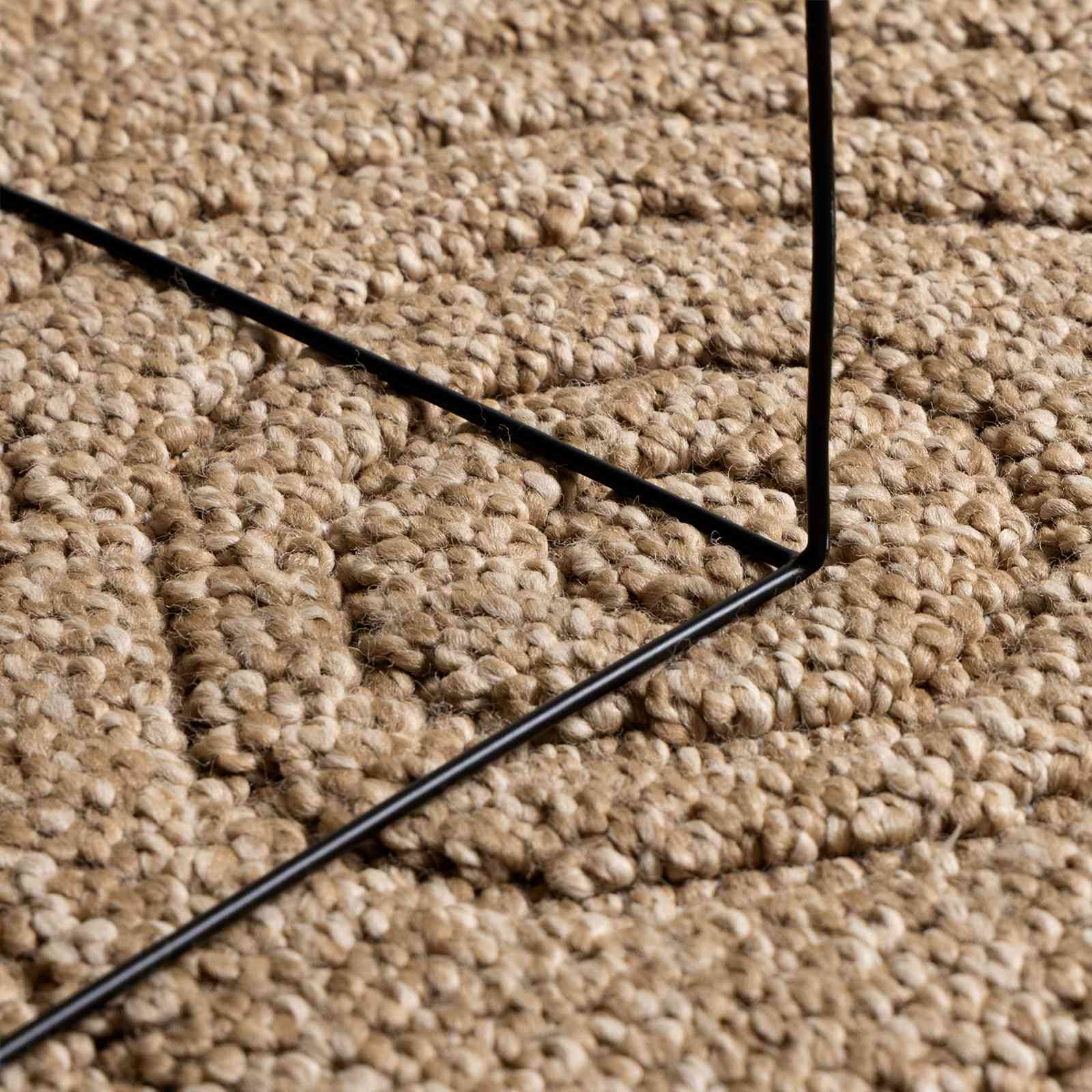 Tappeti per area Moiré Rotondo AGIRA Naturale Ø 120 CM