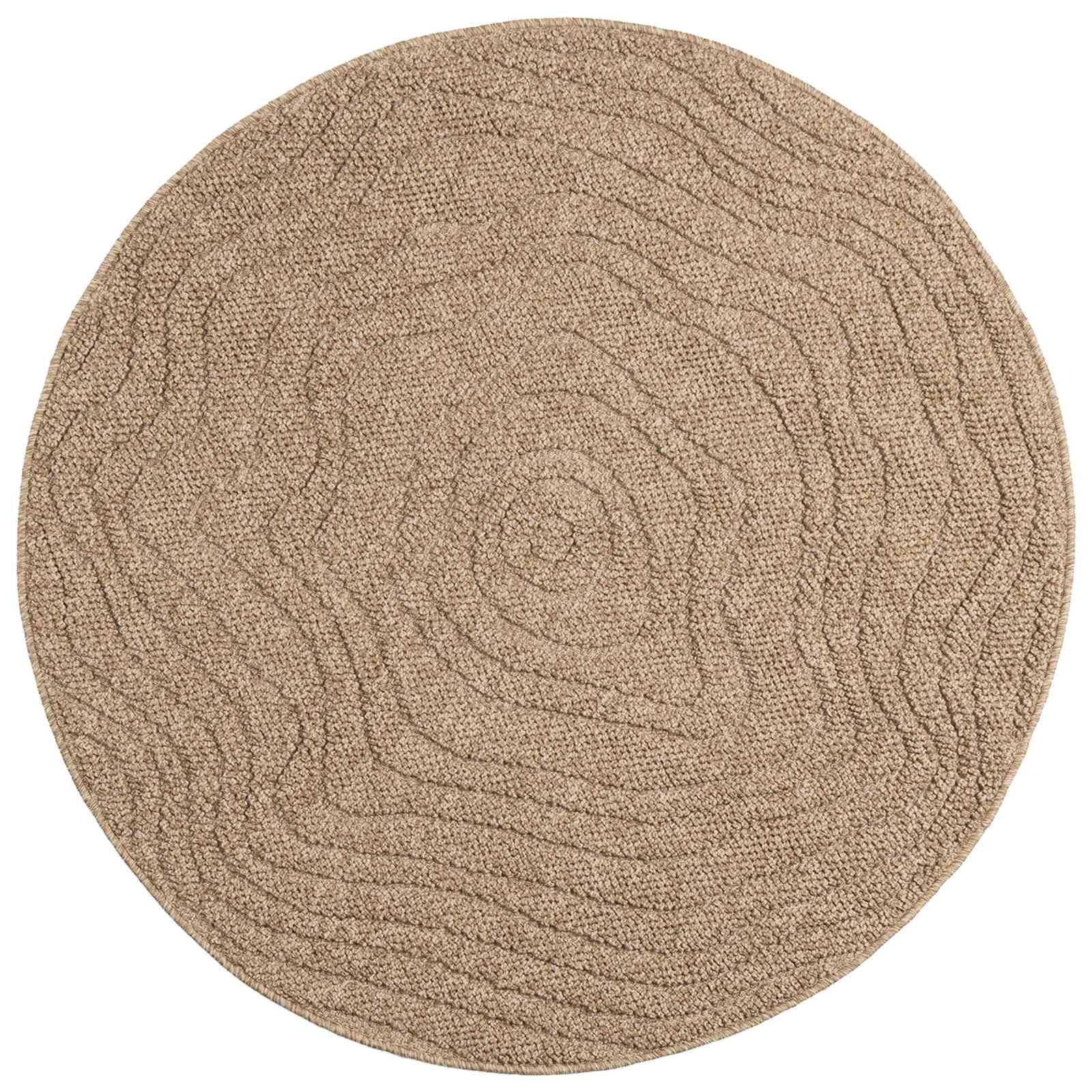 Tappeti per area Moiré Rotondo AGIRA Naturale Ø 160 CM