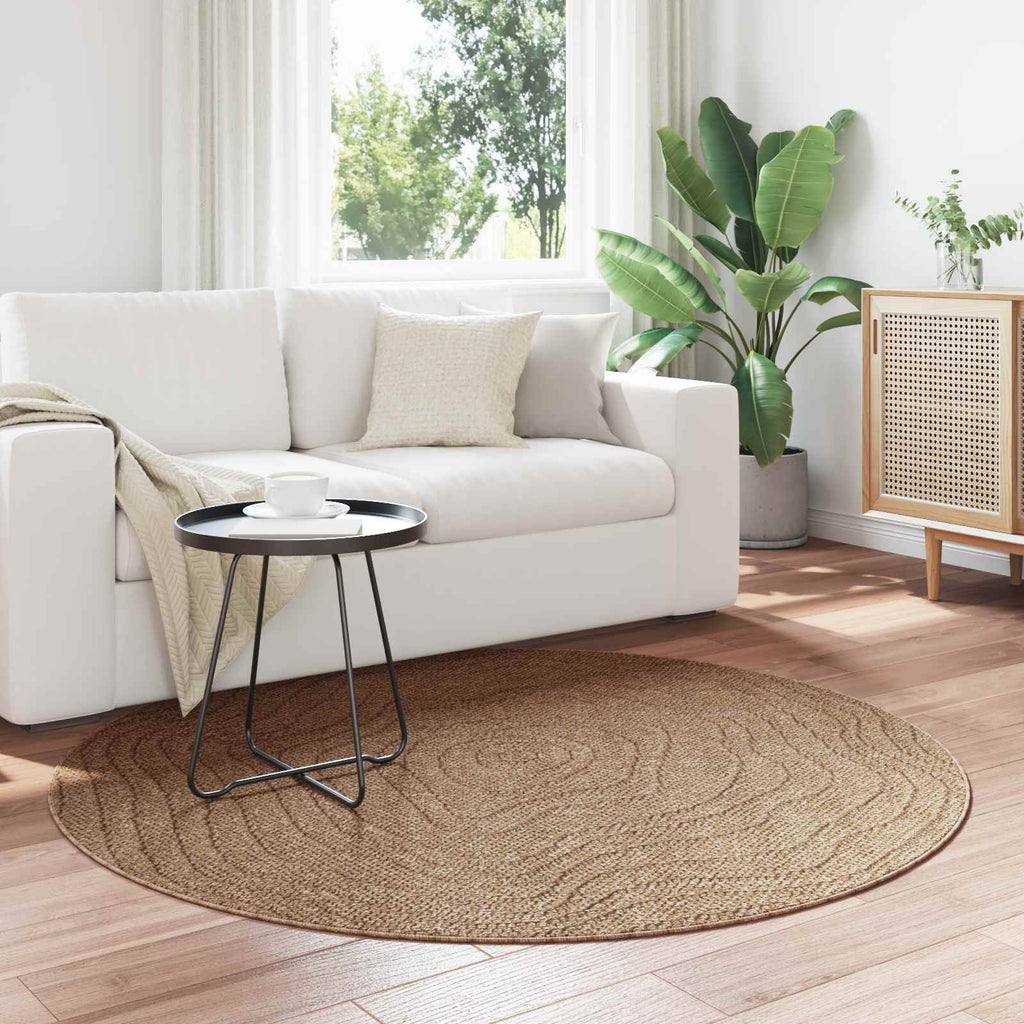 Tappeti per area Moiré Rotondo AGIRA Naturale Ø 200 CM