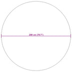 Tappeti per area Moiré Rotondo AGIRA Naturale Ø 200 CM