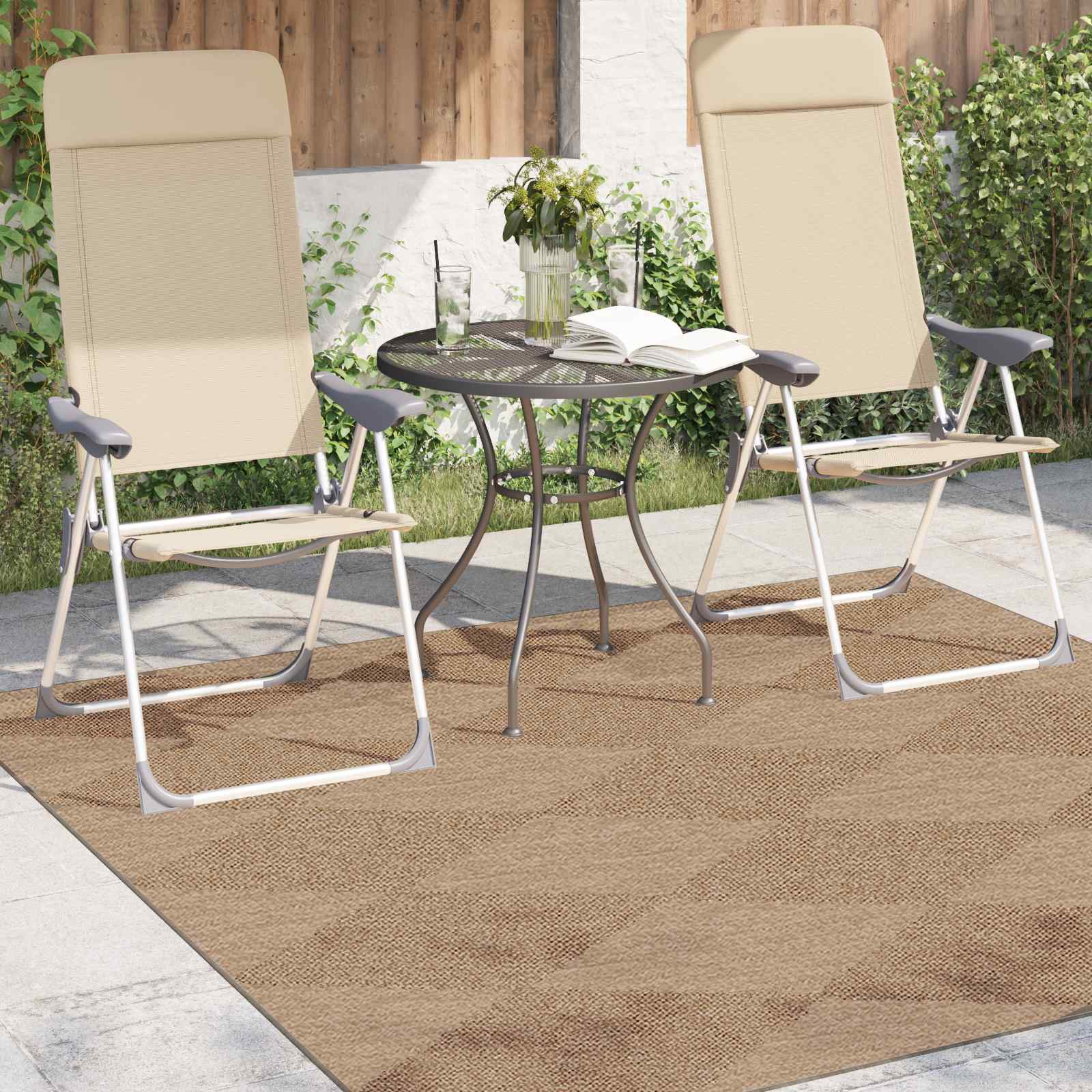 Tappeti per area Quadrato AGIRA Naturale 200 x 200 cm
