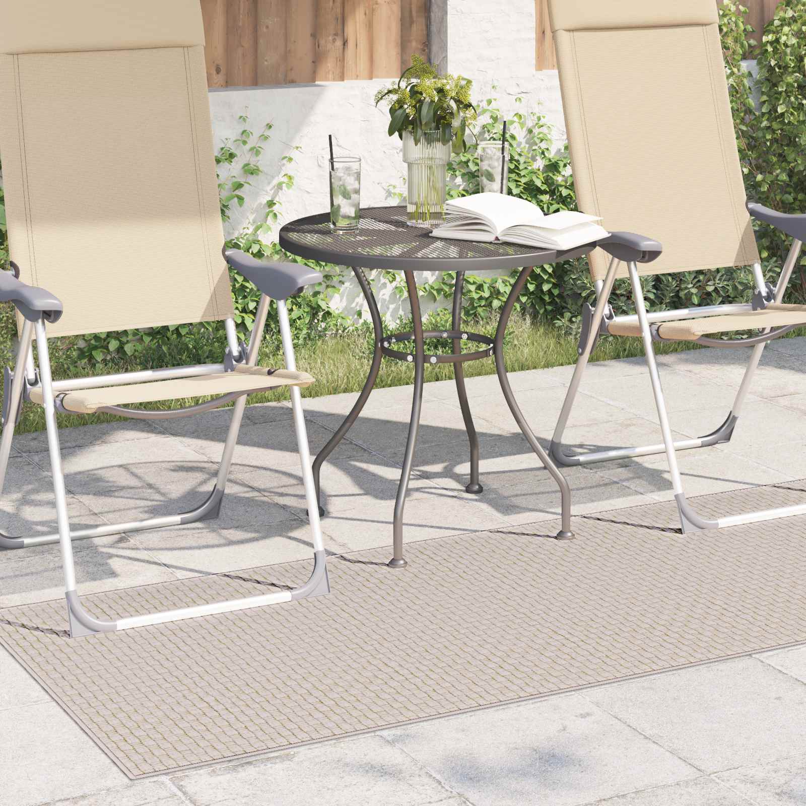 Tappeti per area Rettangolare FARO Crema 150 x 80 cm Poliestere