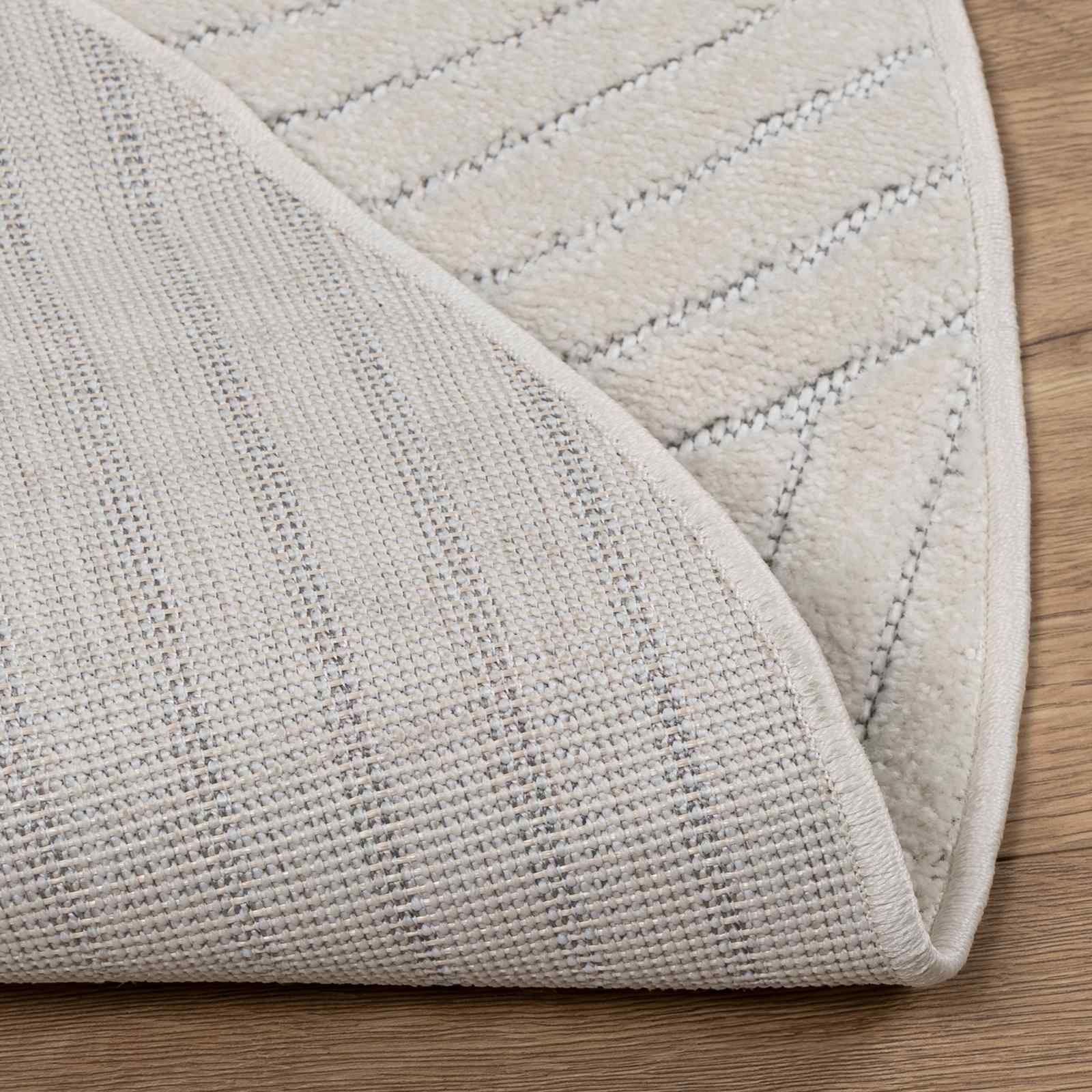 Tappeti per area Rotondo PALMERAS Crema Ø 120 CM Poliestere