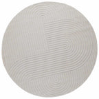 Tappeti per area Rotondo PALMERAS Crema Ø 160 CM Poliestere