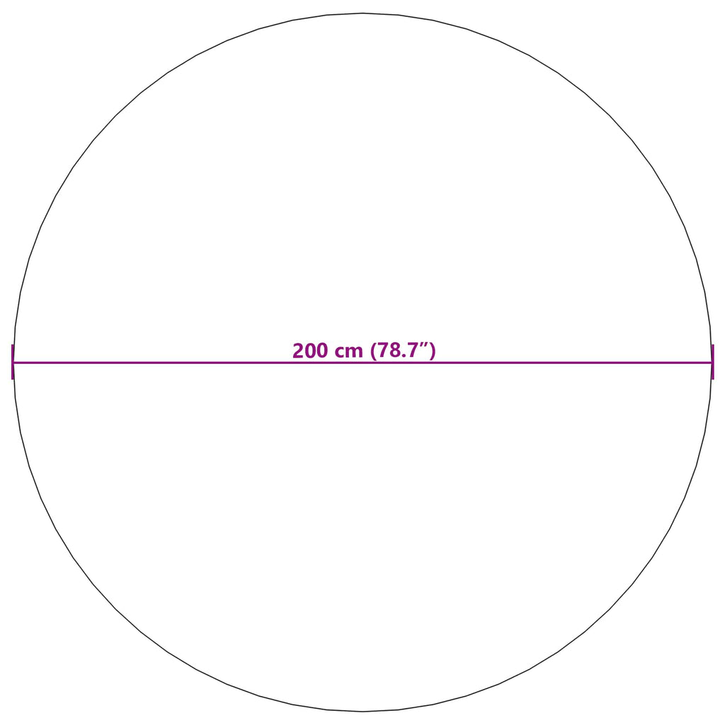 Tappeti per area Rotondo PALMERAS Crema Ø 200 CM Poliestere