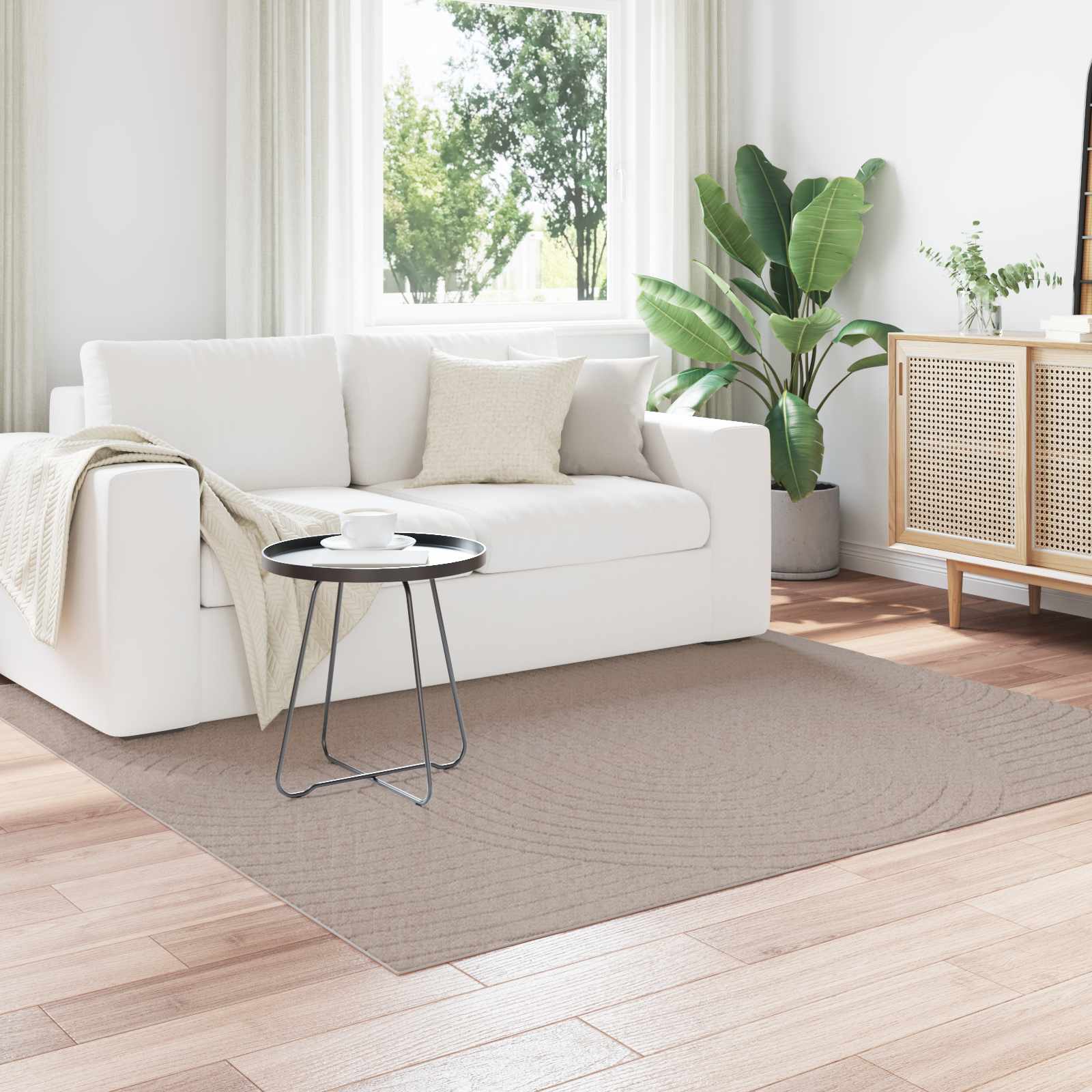 Tappeti per area Quadrato PALMERAS Beige 200 x 200 cm