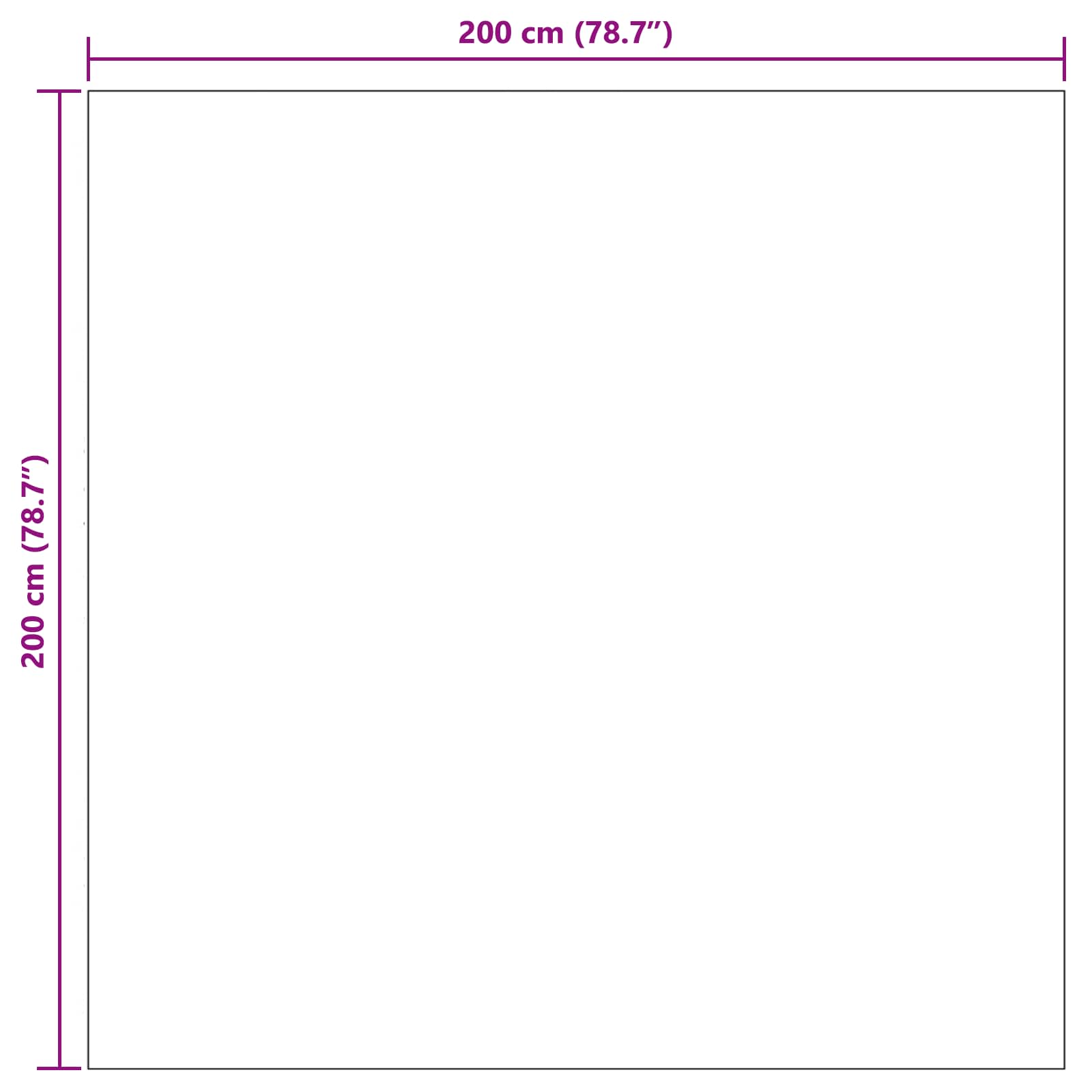 Tappeti per area Quadrato PALMERAS Beige 200 x 200 cm